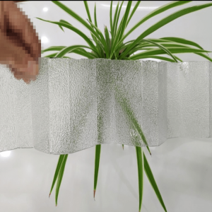 Translucent Textured Embossed Corrugated Polycarbonate