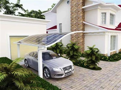 S-স্টাইল 18ft*9.9ft*9.9ft পলিকার্বোনেট এবং 1 গাড়ির জন্য মেটাল কার্পোর্ট